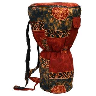 Chocolate djembe drum bag backpack with adjustable straps, 2 zippers 
