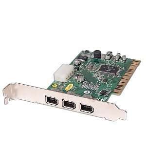  3 Port IEEE 1394 FireWire PCI Card Electronics