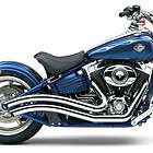 08 10 Harley Davidson FXCW/C Rocker Speedster Swept Chrome Exhaust