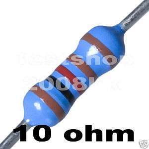 100 pcs 10 Ohm Resistors 1/4W   Ideal for LEDs 10R  