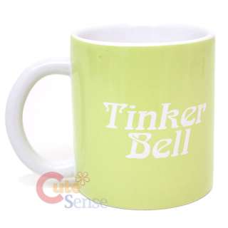 Disney Tinkerbell Face Coffee Cup / Ceramic Mug Set  2pc Set 