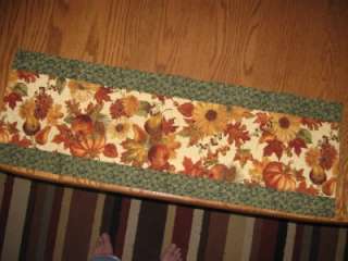 Handmade Quilted Table Runner Thanksgiving Fall Leaves Christmas Pine 