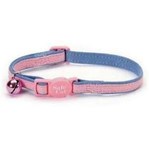   Cat Collar Adj 8   12 Pink W/blue (Catalog Category Cat / Cat Collars