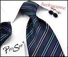 New 100 Silk Jacquard woven TIE Cufflinks Hanky Mens NeckTie Set items 