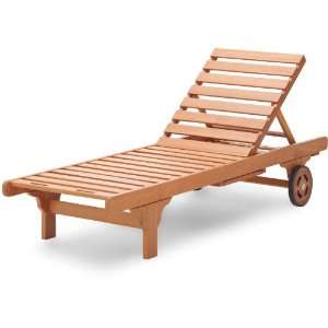    Strathwood Basics Hardwood Chaise Lounge Patio, Lawn & Garden