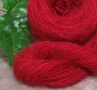 CRIMSON RED Beautiful Laceweight True Red Yarn  