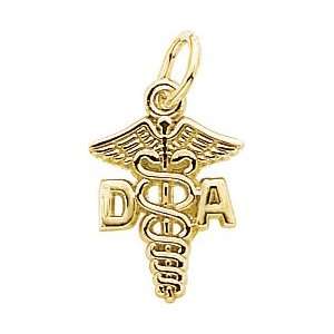   Rembrandt Charms Dental Assistant Charm, Gold Plated Silver Jewelry