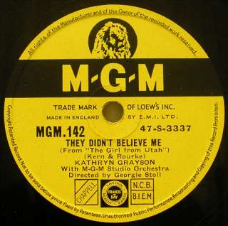 KATHRYN GRAYSON 78 rpm WALTZ SERENADE   MGM 142  