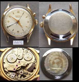 Vintage Scarce Mens Vulcain Cricket Wrist Alarm Watch,  