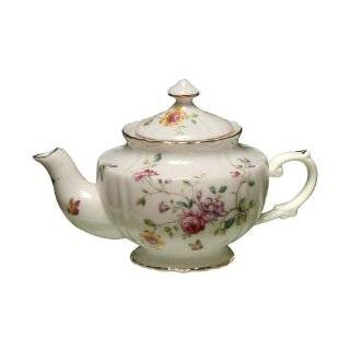 Gracie China Purple Floral Porcelain 2 Cup Teapot