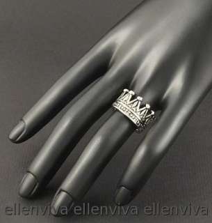 Unique Classy Queen Crown Ring Size 9.5 New #rg333sv9.5  