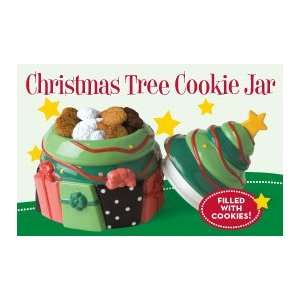 Christmas Tree Cookie Jar   Filled with Christmas Cookies  