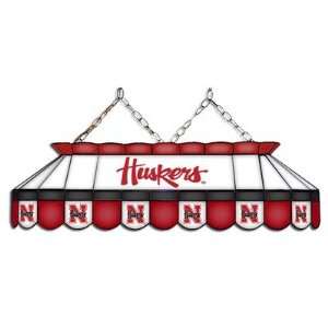   Nebraska Cornhuskers 40 MVP Full Size Stained Glass Pool Table Lamp