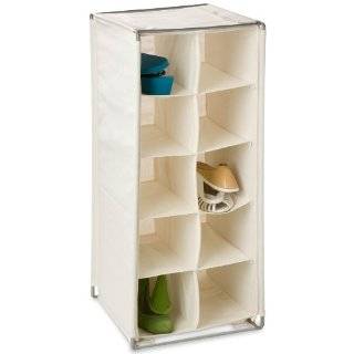 Honey Can Do 10 Pair Shoe Organizer, Storage Cubby, Natural