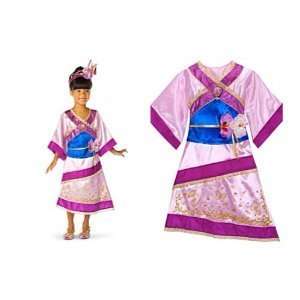   Mulan Costume Dress Toddler Girls Small [ 5 