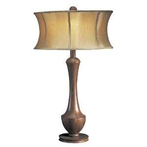    Solid Walnut Antique Coin Drum Table Lamp