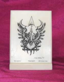 Arrowhead Bison Skull Montana Marble Decorative Plaque  
