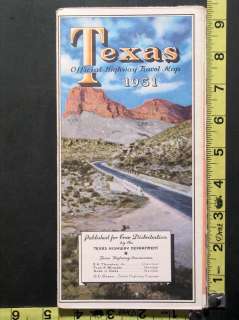 This is a nice fold out road / highway map of Texas with detailed maps 