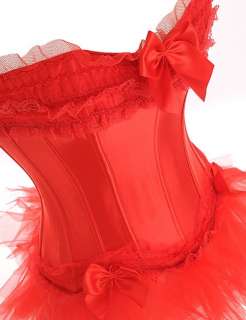 BAR1 Red Corset Tutu Skirt Devil Halloween Costume S XL  