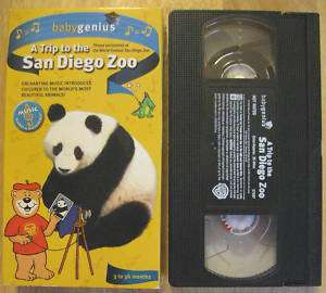 babygenius A Trip to the San Diego Zoo ANIMAL VHS VIDEO  