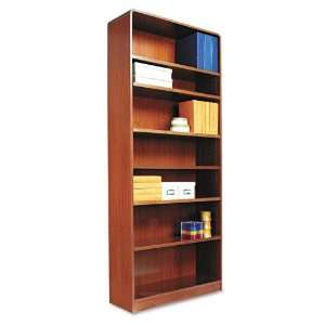  Alera Radius Corner Bookcase, Wood Veneer, 7 Shelf, 36w x 