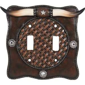   Longhorn Double Switch Electrical Cover Plate