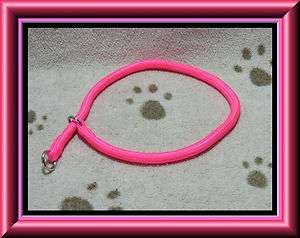 Dog Pet Supplies Show Training Choke Collar Round Nylon 24 in. Pink 