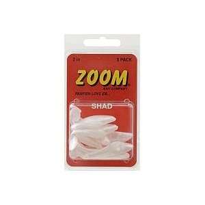  Zoom Shad Bodies Fishing Lures 8 Pack 2 Pearl Camera 
