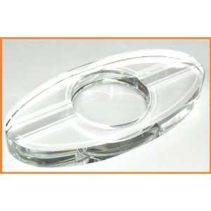  Oval Crystal 2 Cigar Ashtray By Old Road Tobacco   1 Year 