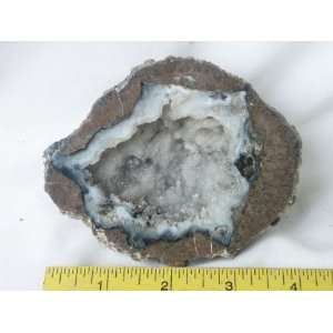  Agate Rimmed Hollow Geode with Crystals, 8.47.3 