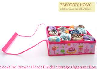 12Socks Tie Drawer Closet Divider Storage Organizer Box  