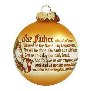  Our Father Two Tone Glass Prayer Ornament