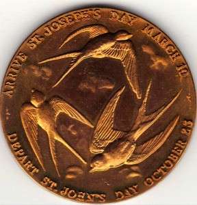1968 California Mission San Juan Capistrano Medallic Art Co. Medal 