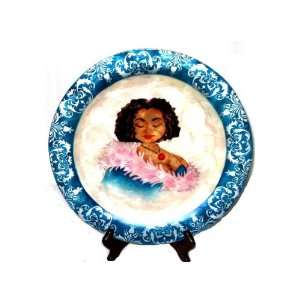 Diva Dahlin Lady in Blue Charger Plate 
