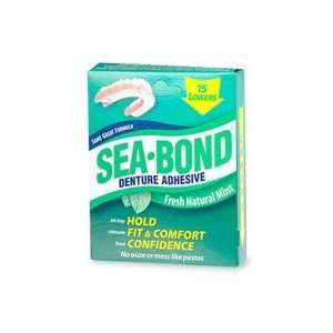  Sea Bond Denture Adhesive,Lowers,Fresh Natural Mint,15E 