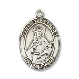   St. Alexandra Medal Pendant with 24 Stainless Steel Chain in Gift Box