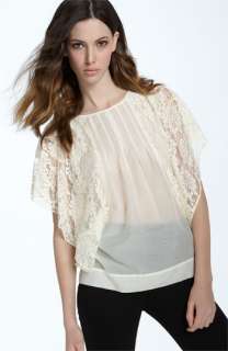 Joie Joyce Lace Sleeve Voile Top  