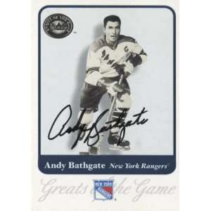 Andy Bathgate 2004 05 In The Game Autographed Trading Card