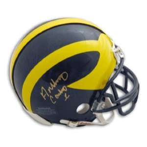  Anthony Carter Autographed Mini Helmet   University of 
