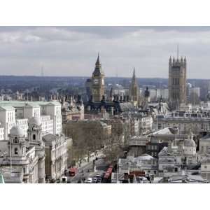 View from Nelsons Column Along Whitehall Showing Big Ben Photographic 