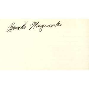 Bronko Nagurski Autographed 3x5 Card