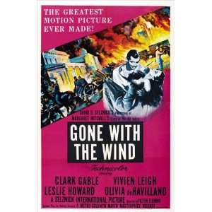  Gone With The Wind (1939) 27 x 40 Movie Poster Style E 