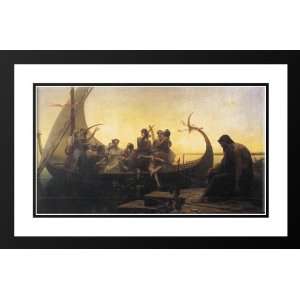 Gleyre, Charles 40x26 Framed and Double Matted Evening or Lost 