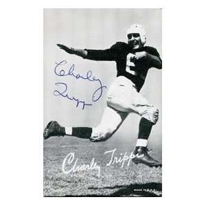 Charley Trippi Autographed/Hand Signed Black & White 