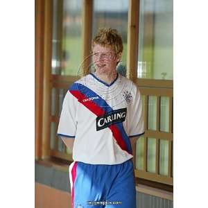  Chris Burke in the new Rangers Away top Photographic 