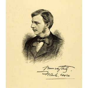  1887 Wood Engraving Frank Holl Portrait Royal Academy 