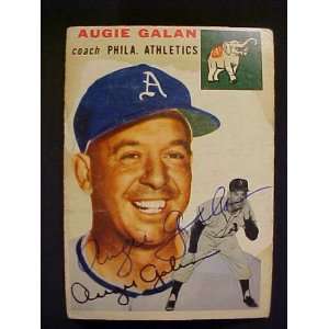 Augie Galen Philadelphia Athletics #233 1954 Topps Autographed 