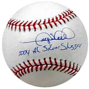 Gary Sheffield Autographed Baseball with 04 AL Silver Slugger 