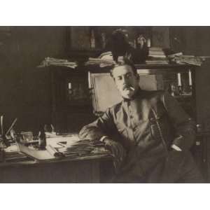 Giacomo Puccini Italian Composer in His Study Giclee Poster Print