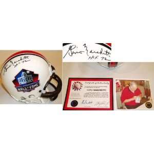 Gino Marchetti Signed Hall Of Fame Mini Helmet w/HOF72